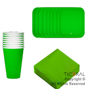 KIT DESCARTABLE POLIPAPEL VERDE FLUO X 1